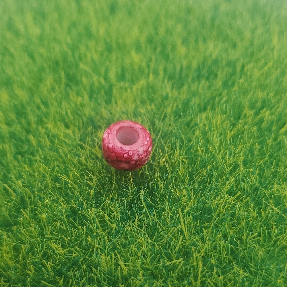 Red  Spackled Spacer Bead P327